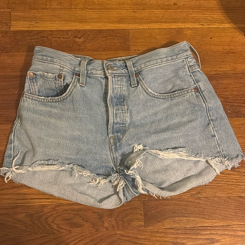 Levi 501 high waisted shorts